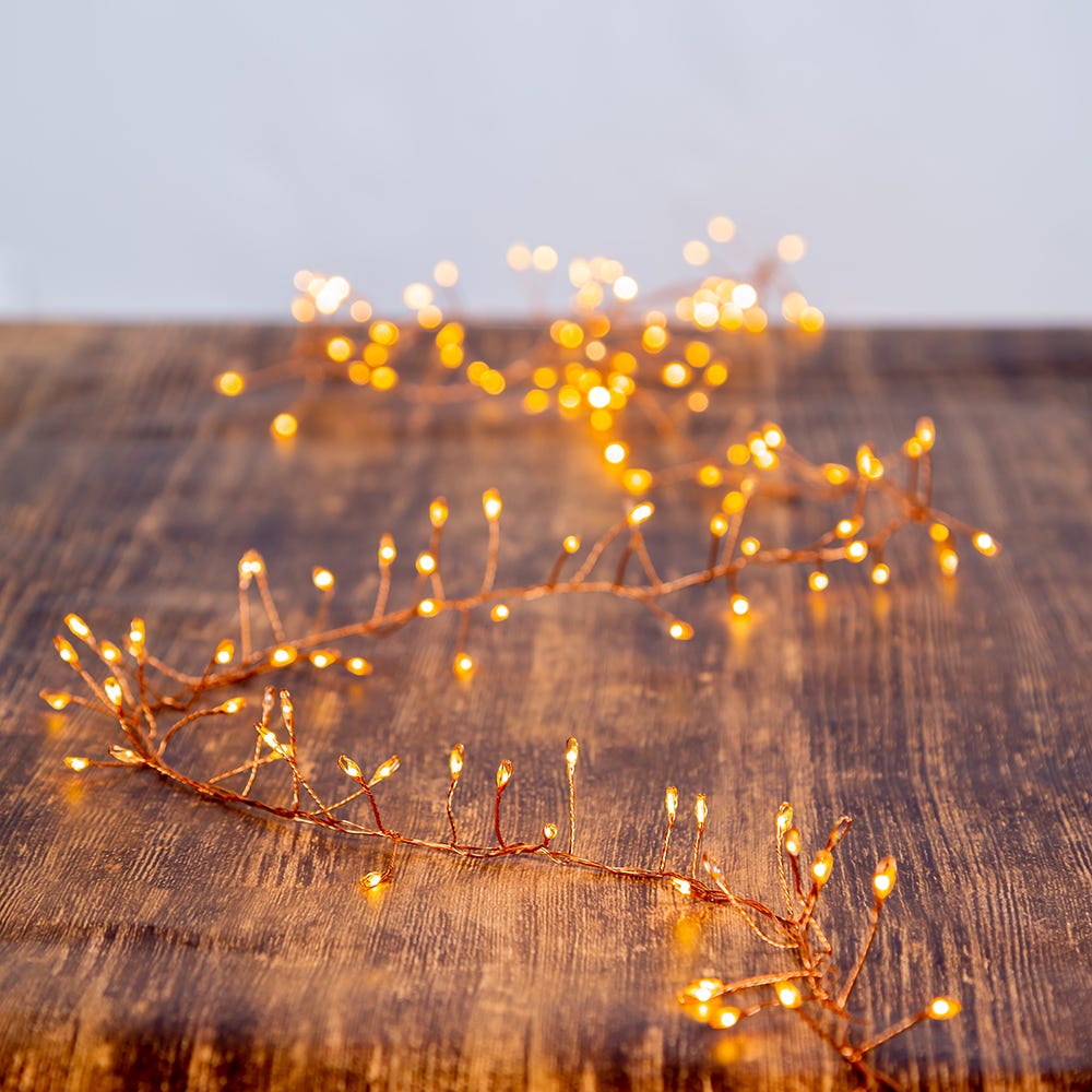 Kurt Adler 7.8-Foot 240-Light Twinkle Classic White LED Fairy Light Cluster Garland